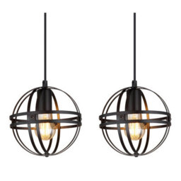 Luminosa Lighting Luminosa Tamara Ii Bar Pendant Ceiling Light Matt Black 4X E27 - thumbnail 4