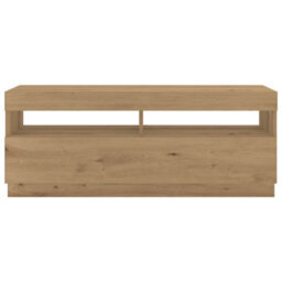 Berkfield Durable Tv Cabinet With Led Lights Artisan Oak 300X35X40 Cm Engineered Wood - thumbnail 7