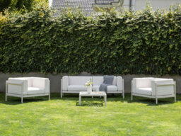 Beliani Garden Lounge Set With Table 4 Seater Ferretti Light Beige - thumbnail 2