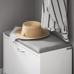 Sobuy Fsr16-Hg, Shoe Storage Bench Shoe Cabinet Flip Drawer Removable Shelves,grey,w60Xd30Xh47 - thumbnail 6