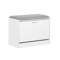 Sobuy Fsr16-Hg, Shoe Storage Bench Shoe Cabinet Flip Drawer Removable Shelves,grey,w60Xd30Xh47 - thumbnail 1