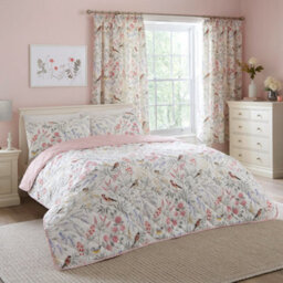 Dreams & Drapes Caraway Pink Printed Quilted Bedspread - thumbnail 1