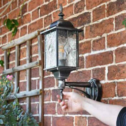 Victorian Outdoor Wall Light With Pir Motion Sensor, Antique Silver - thumbnail 2