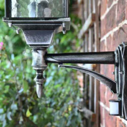 Victorian Outdoor Wall Light With Pir Motion Sensor, Antique Silver - thumbnail 3