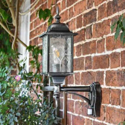 Victorian Outdoor Wall Light With Pir Motion Sensor, Antique Silver - thumbnail 9