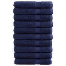 Berkfield Premium Sauna Towels Solund 10Pcs Navy Blue 80X200Cm 600Gsm