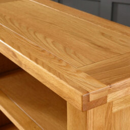 The Furniture Market Cheshire Oak Small Low Compact Adjustable 2 Shelf Bookcase - thumbnail 3