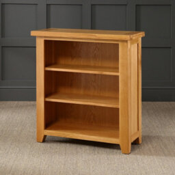 The Furniture Market Cheshire Oak Small Low Compact Adjustable 2 Shelf Bookcase - thumbnail 2