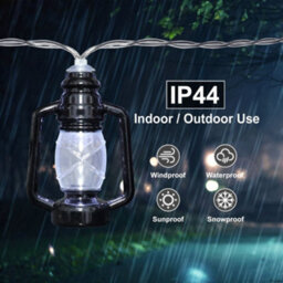 Long Life Lamps Company Outdoor Or Indoor Mini Lantern 20 Led String Lights Ip44 Mains Powered 6000K Lansl02 - thumbnail 6