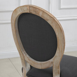 Homcom French-Style Dining Chairs Set Of 2 With Linen Upholstery, Grey - thumbnail 7
