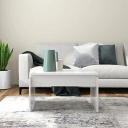 Vidaxl Coffee Table High Gloss White 68X50X38 Cm Engineered Wood - thumbnail 3