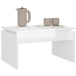 Vidaxl Coffee Table High Gloss White 68X50X38 Cm Engineered Wood - thumbnail 4