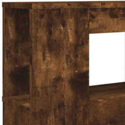Berkfield Led Headboard Smoked Oak 220X18.5X103.5 Cm Engineered Wood - thumbnail 9