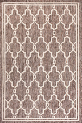 Natural Outdoor Rug, Geometric Stain-Resistant Rug For Patio Garden Balcony, Modern Outdoor Area Rug-80Cm X 150Cm