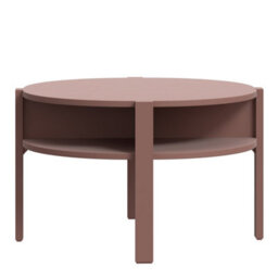 Furniture To Go Tobago Round Coffee Table With Open Shelf In Terracotta - thumbnail 2