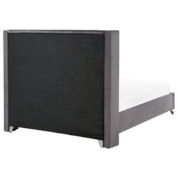 Beliani Bed Velvet Lubbon 160 X 200 Cm (Eu King Size) Grey - thumbnail 5