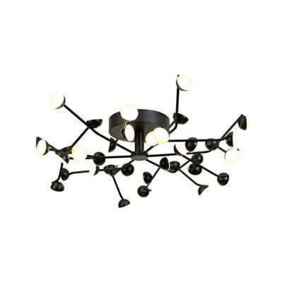 Luminosa Lighting Luminosa Adn 36 Light Ceiling, Round 74Cm, 100W Led, 3000K, 7250Lm, Black, 3Yrs Warranty - image 1