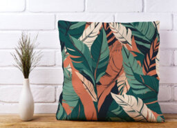 Warren Reed Designer Autumn Tropical Leaves Cushions 45Cm X 45Cm - thumbnail 2