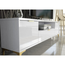 Creative Furniture Goldline Gloss Tv Unit 200Cm - Glossy White - thumbnail 3