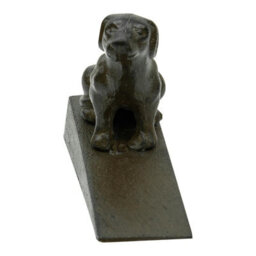 Woodside Heavy Duty Cast Iron Decorative Dog Door Wedge Stop, Doorstopper/jammer - thumbnail 5