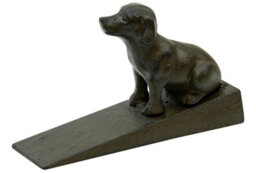Woodside Heavy Duty Cast Iron Decorative Dog Door Wedge Stop, Doorstopper/jammer - thumbnail 4