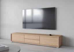 Arte Minimalist Frida 39 Floating Tv Cabinet 1800mm In Light Oak - Sleek Entertainment Centre H320mm D360mm - thumbnail 8