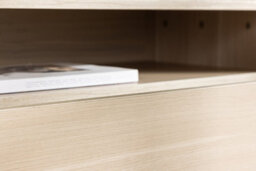 Navarra Tv Bench - Matte  Whitewash Tv Unit With Black Legs - 40 X 40 X 180Cm - thumbnail 2