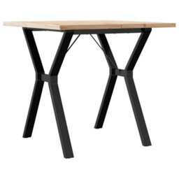 Berkfield Dining Table Y-Frame 80X80X75.5 Cm Solid Wood Pine And Steel - thumbnail 2