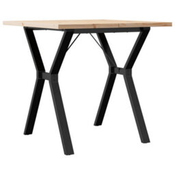 Berkfield Dining Table Y-Frame 80X80X75.5 Cm Solid Wood Pine And Steel - thumbnail 6