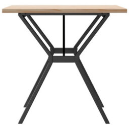 Berkfield Dining Table Y-Frame 80X80X75.5 Cm Solid Wood Pine And Steel - thumbnail 5