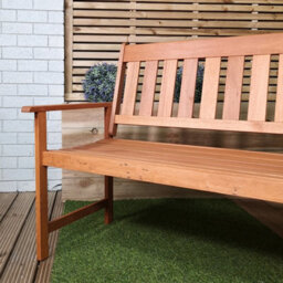 Samuel Alexander Cartmel 3 Seater Outdoor Wooden Garden Patio Bench - thumbnail 5