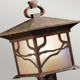 Luminosa Lighting Elstead Kichler Morris Outdoor 1 Light Pedestal Lantern Copper Ip44 - thumbnail 3