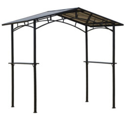 Outsunny 8Ft X 5Ft Outdoor Bbq Protective Gazebo Aluminium Frame W/ 2 Shelves - thumbnail 2