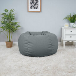 rucomfy Beanbags Rucomfy Veneto Classic Bean Bag For Adults - Grey Soft Lounge Chair - thumbnail 2
