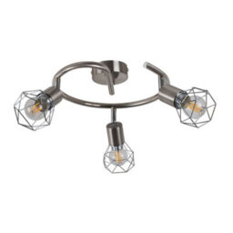 Pagazzi Lighting Pagazzi Arrigo 3 Light Satin Nickel Flush Ceiling Light - thumbnail 3