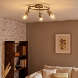 Pagazzi Lighting Pagazzi Arrigo 3 Light Satin Nickel Flush Ceiling Light