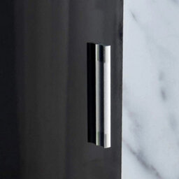 Elegant High Gloss Tall Cupboard 2 Door Slim Storage With 4 Shelves - thumbnail 3