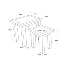 Cabinet Bits Padua Lacquered Set Of 2 Nest Of Tables - thumbnail 5