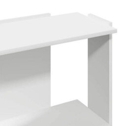 Berkfield Elegant Bookcase 3-Tier White 60X30X80 Cm Engineered Wood - thumbnail 7