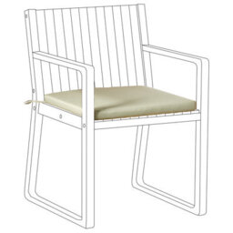 Beliani Garden Chair Cushion Sassari Premium 46 X 46 Cm Light Green - thumbnail 4