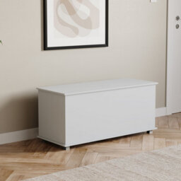 Lassic Vida Designs Leon Storage Ottoman White Storage Bench Chest Bedroom Living Room  - thumbnail 9
