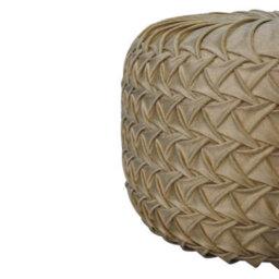 Artisan Furniture Solid Wood Ochre Hart Pouffe - thumbnail 7