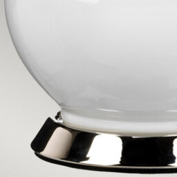 Luminosa Lighting Luminosa Isla Table Lamp With Round Tapered Shade, Polished Nickel, White, Yellow - thumbnail 4