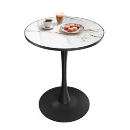 Sintered Stone Bar Table Modern Round Cocktail Table Large Tall Bistro Pub Table - thumbnail 3