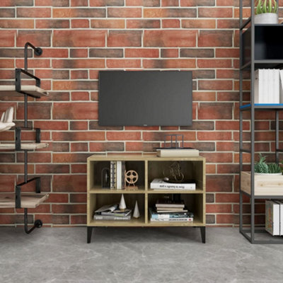 Berkfield Tv Cabinet With Metal Legs Sonoma Oak 69.5X30X50 Cm - image 1