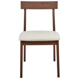 Beliani Set Of 2 Dining Chairs Isle Wood Brown/ Beige - thumbnail 5