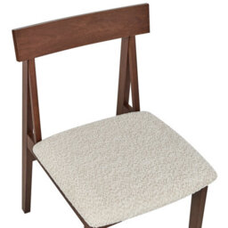 Beliani Set Of 2 Dining Chairs Isle Wood Brown/ Beige - thumbnail 7