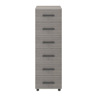 GoodHome Atomia Freestanding Matt Grey Oak Effect 6 Drawer Chest Of Drawers (H)1125mm (W)375mm (D)450mm - image 1