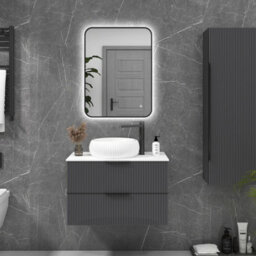 Royal Bathrooms Luton 600 X 800mm Bathroom Mirror Dimmable Led Anti-Fog Ip44 Rated Illuminated Backlit Wall Touch Vanity Mirror - thumbnail 3
