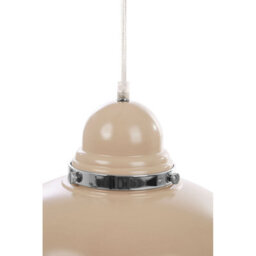 Orsina Clay Colour Bowl Shaped Pendant Light, Nordic Style Pendant Light With Chrome Trim, Smooth Metal Shade - thumbnail 2